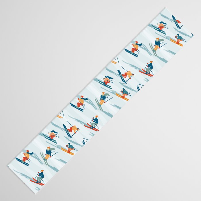 Retro Sportive Ski alpine light Table Runner Gallery Image 3