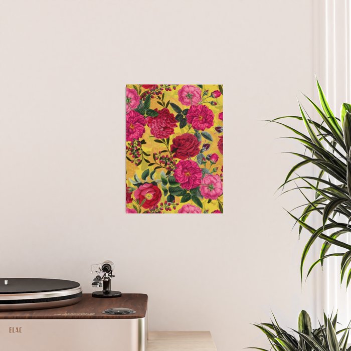 Vintage & Shabby Chic - Summer Tropical Roses Flower Garden Poster Gallery Image 2