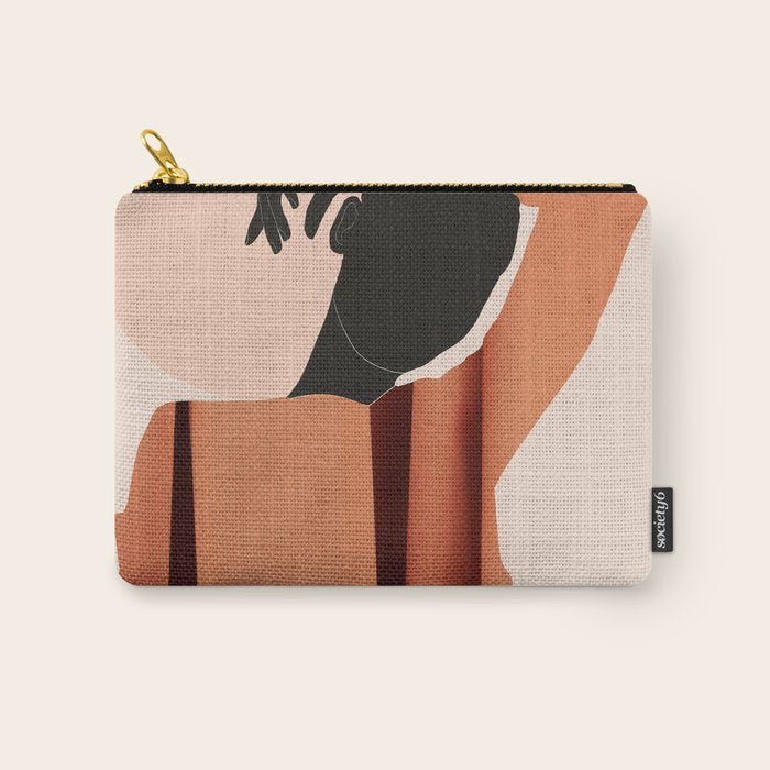 Abstract Art /Minimal Girl  5 Carry All Pouch Gallery Image 1