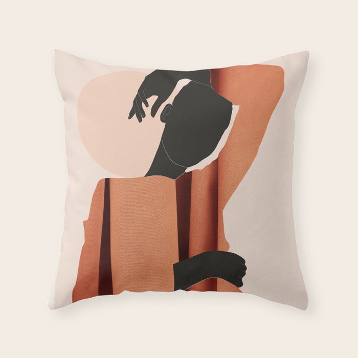 Abstract Art /Minimal Girl  5 Throw Pillow Gallery Image 6