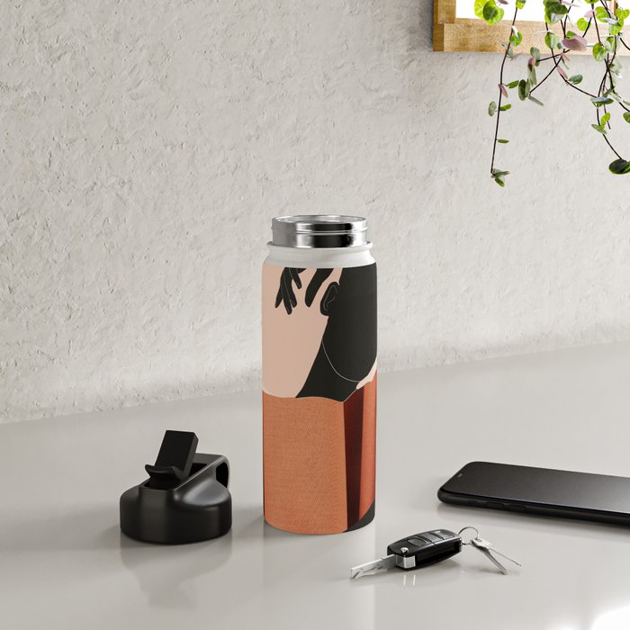 Abstract Art /Minimal Girl  5 Water Bottle Gallery Image 4