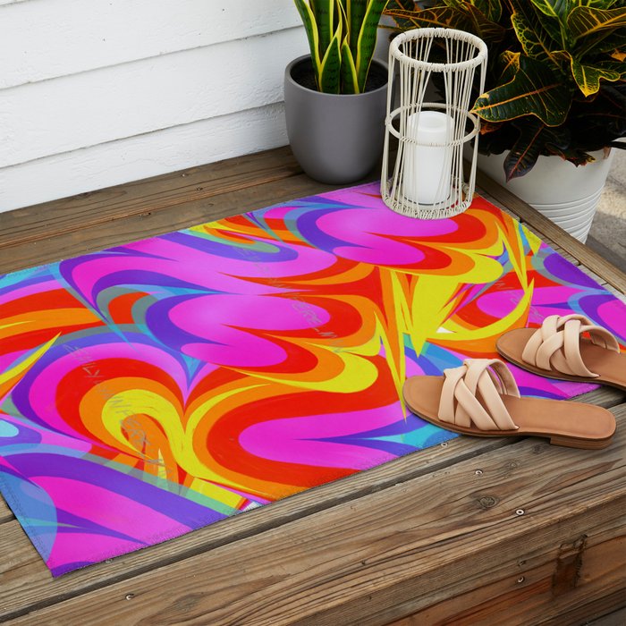 Premonitions in Color Outdoor Rug Gallery Image 2