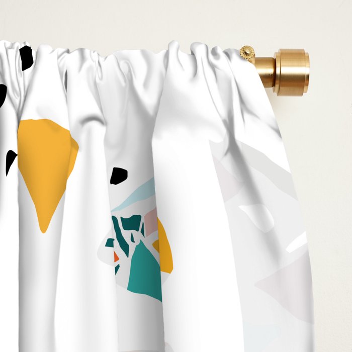 Mixed Mess I. / Collage, Terrazzo, Colorful Window Curtain Gallery Image 2