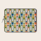 Mid Century Modern Geometric Abstract Multicolored Lexington Ave Pattern Laptop Sleeve Gallery Image 1
