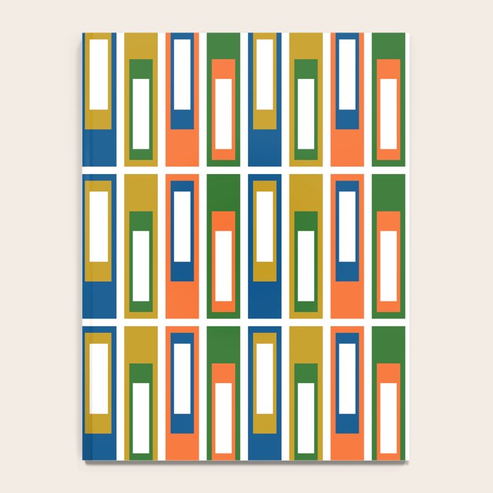 Mid Century Modern Geometric Abstract Multicolored Lexington Ave Pattern Notebook Gallery Image 4