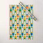 Mid Century Modern Geometric Abstract Multicolored Lexington Ave Pattern Wrapping Paper Gallery Image 1