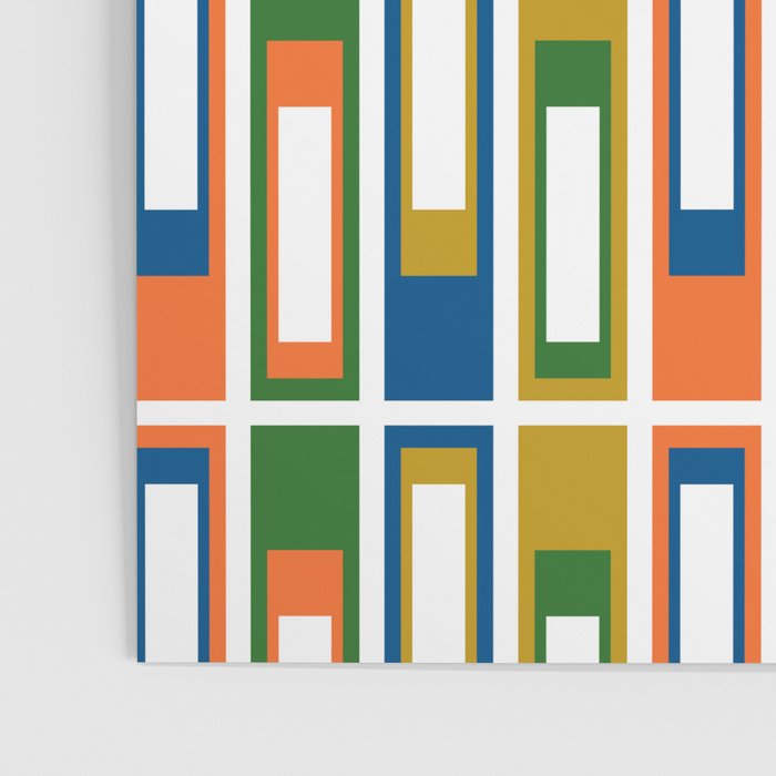 Mid Century Modern Geometric Abstract Multicolored Lexington Ave Pattern Poster Gallery Image 3