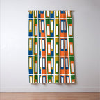 Mid Century Modern Geometric Abstract Multicolored Lexington Ave Pattern Window Curtain Gallery Image 3