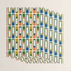 Mid Century Modern Geometric Abstract Multicolored Lexington Ave Pattern Wrapping Paper Gallery Image 3
