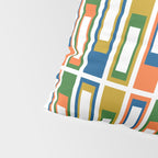 Mid Century Modern Geometric Abstract Multicolored Lexington Ave Pattern Pillow Sham Gallery Image 4