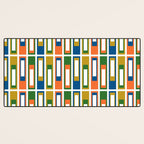 Mid Century Modern Geometric Abstract Multicolored Lexington Ave Pattern Desk Mat Gallery Image 3