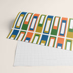 Mid Century Modern Geometric Abstract Multicolored Lexington Ave Pattern Wrapping Paper Gallery Image 2