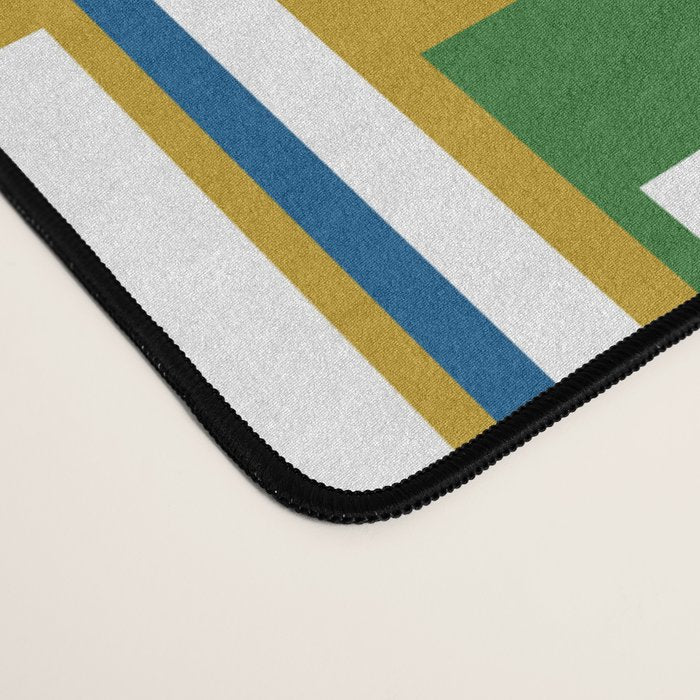 Mid Century Modern Geometric Abstract Multicolored Lexington Ave Pattern Desk Mat Gallery Image 4