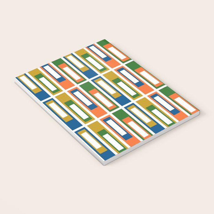 Mid Century Modern Geometric Abstract Multicolored Lexington Ave Pattern Notebook Gallery Image 3