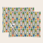 Mid Century Modern Geometric Abstract Multicolored Lexington Ave Pattern Placemat Gallery Image 1
