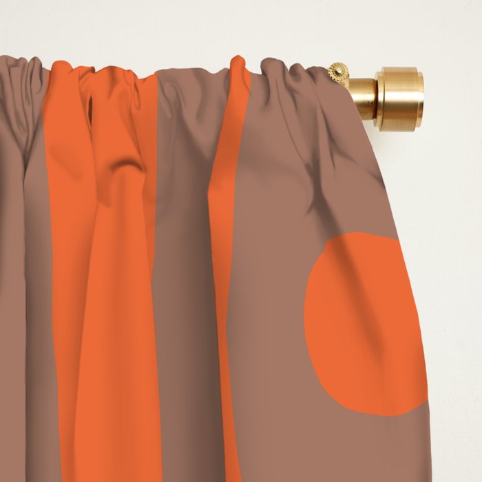 Midcentury Mod Piquet 9 Inspired by PANTONE 17 1230 Color of the Year Mocha Mousse Window Curtain Gallery Image 2