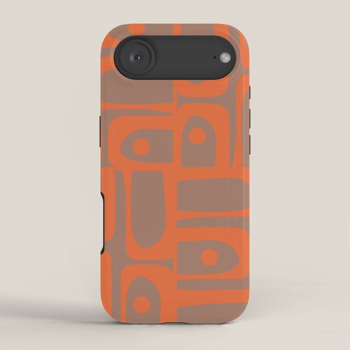 Midcentury Mod Piquet 9 Inspired by PANTONE 17 1230 Color of the Year Mocha Mousse iPhone Case Gallery Image 2