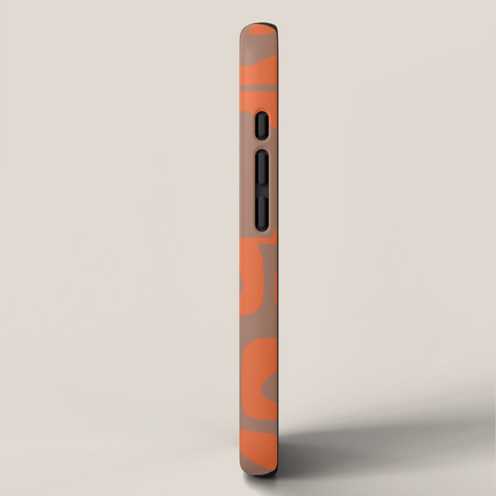 Midcentury Mod Piquet 9 Inspired by PANTONE 17 1230 Color of the Year Mocha Mousse iPhone Case Gallery Image 2