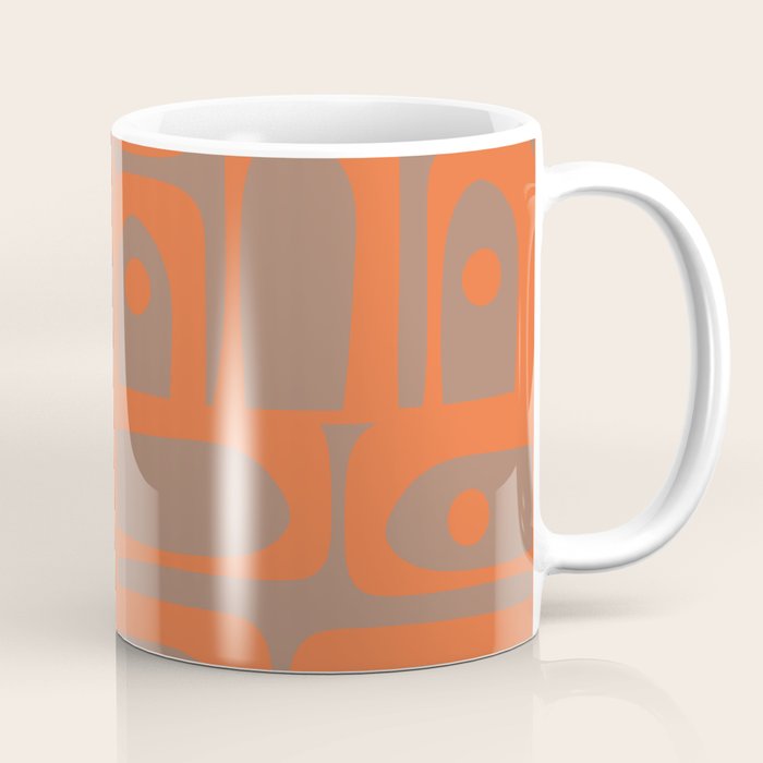 Midcentury Mod Piquet 9 Inspired by PANTONE 17 1230 Color of the Year Mocha Mousse Coffee Mug Gallery Image 1