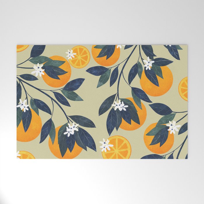 Oranges pattern Welcome Mat Gallery Image 1