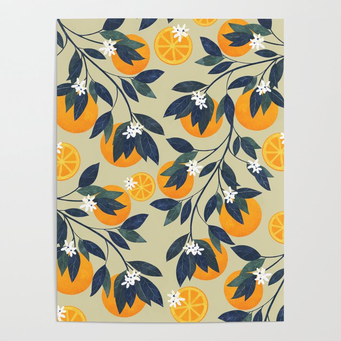 Oranges pattern Poster Gallery Image 1