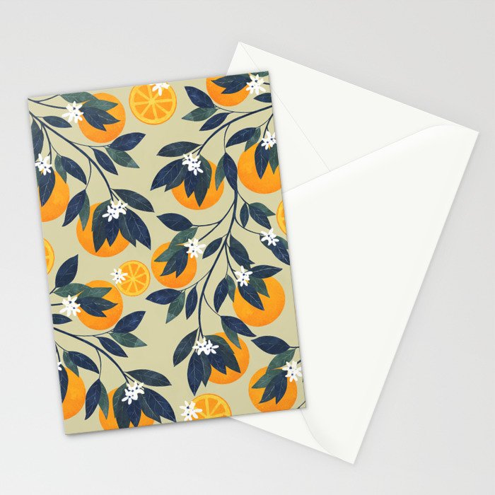 Oranges pattern Stationery Card Gallery Image 2