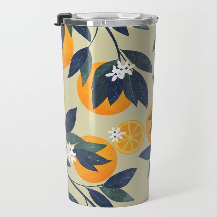 Oranges pattern Travel Mug Gallery Image 3