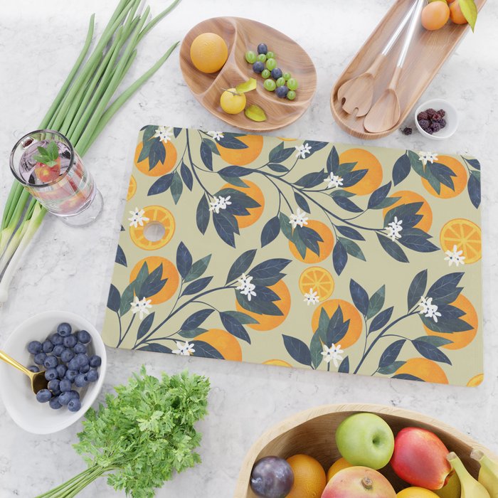 Oranges pattern Cutting Board Gallery Image 2