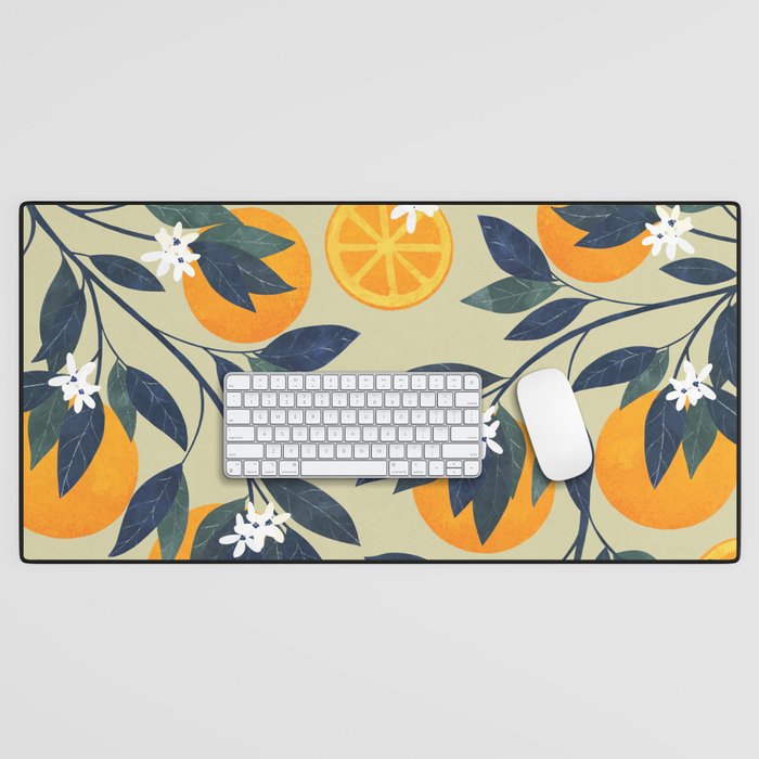 Oranges pattern Desk Mat Gallery Image 1