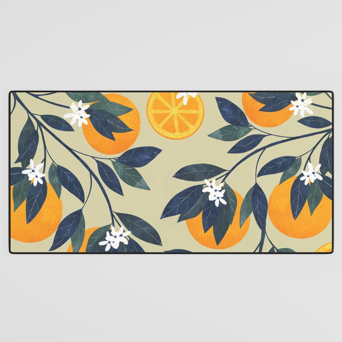 Oranges pattern Desk Mat Gallery Image 3