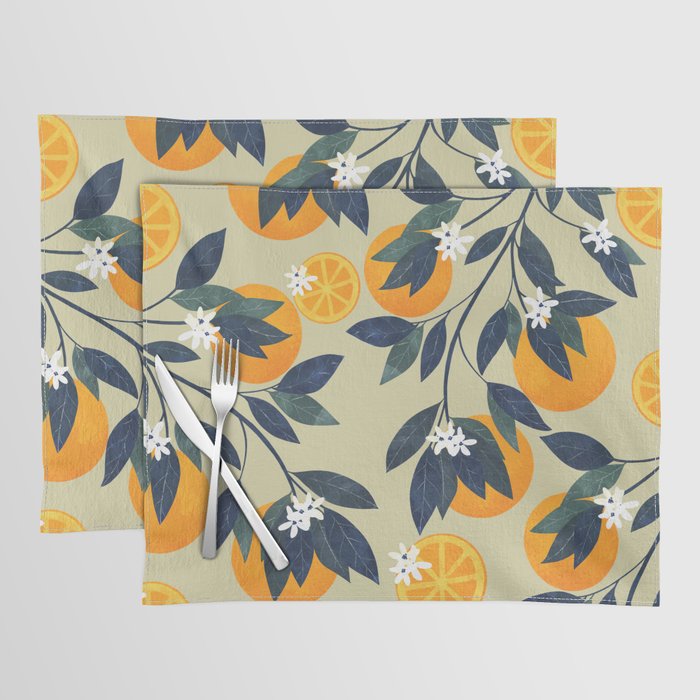 Oranges pattern Placemat Gallery Image 1