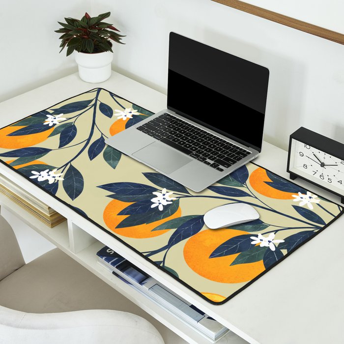 Oranges pattern Desk Mat Gallery Image 2
