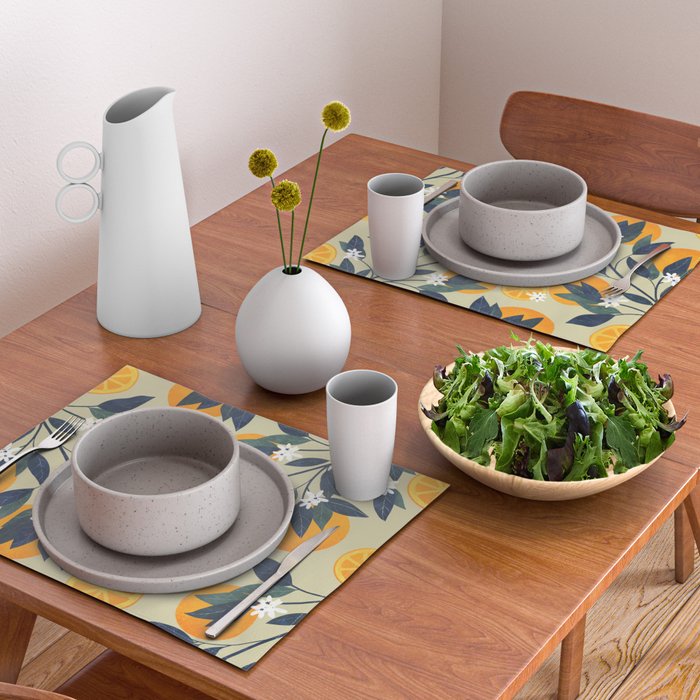 Oranges pattern Placemat Gallery Image 2