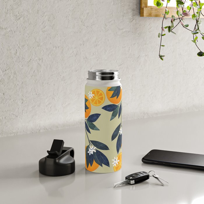 Oranges pattern Water Bottle Gallery Image 4