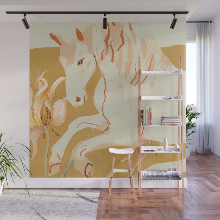 Minimal Abstract Art Horse Wall Mural Gallery Image 1