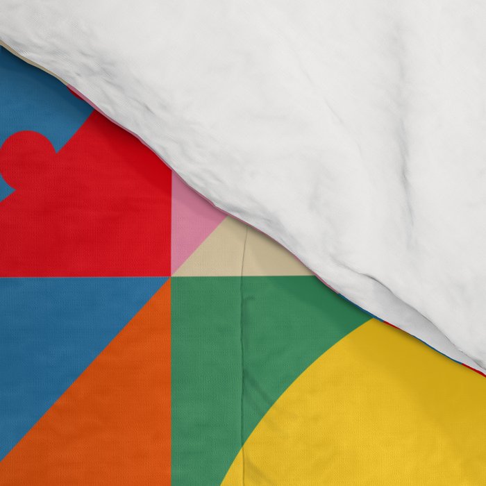 Sonia Delaunay Inspired Abstract Geometry Comforter Gallery Image 4