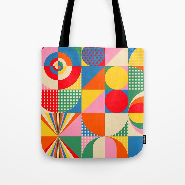 Sonia Delaunay Inspired Abstract Geometry Tote Bag Gallery Image 1