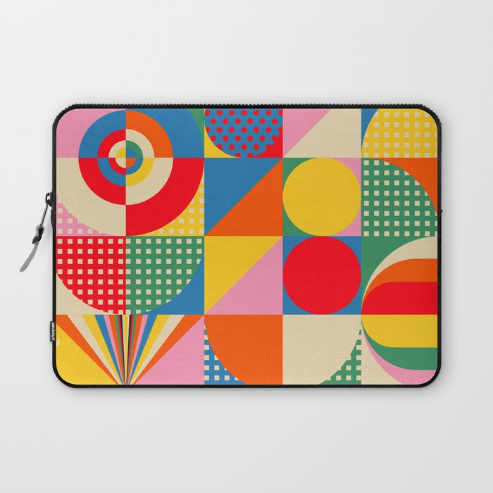 Sonia Delaunay Inspired Abstract Geometry Laptop Sleeve Gallery Image 1
