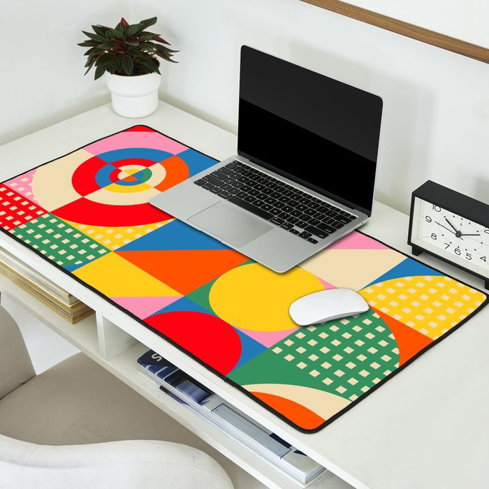 Sonia Delaunay Inspired Abstract Geometry Desk Mat Gallery Image 2