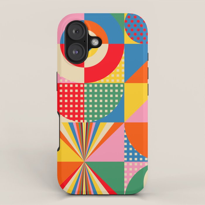 Sonia Delaunay Inspired Abstract Geometry iPhone Case Gallery Image 1