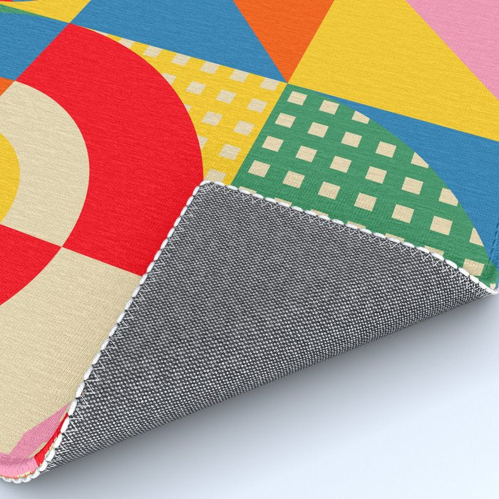 Sonia Delaunay Inspired Abstract Geometry Rug Gallery Image 4