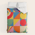Sonia Delaunay Inspired Abstract Geometry Comforter Gallery Image 6