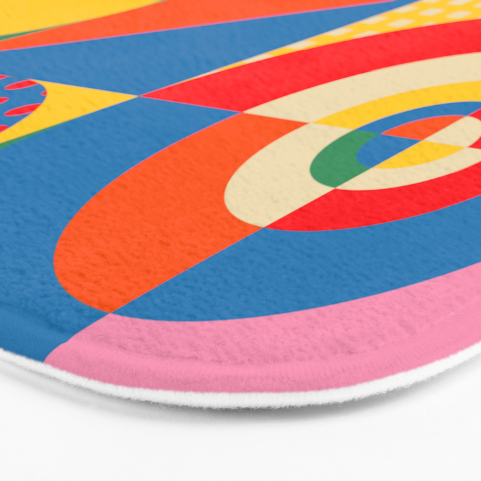Sonia Delaunay Inspired Abstract Geometry Bath Mat Gallery Image 3