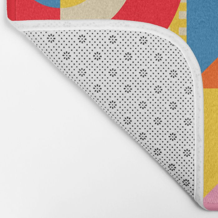 Sonia Delaunay Inspired Abstract Geometry Bath Mat Gallery Image 2