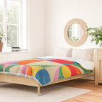 Sonia Delaunay Inspired Abstract Geometry Duvet Cover Gallery Image 2