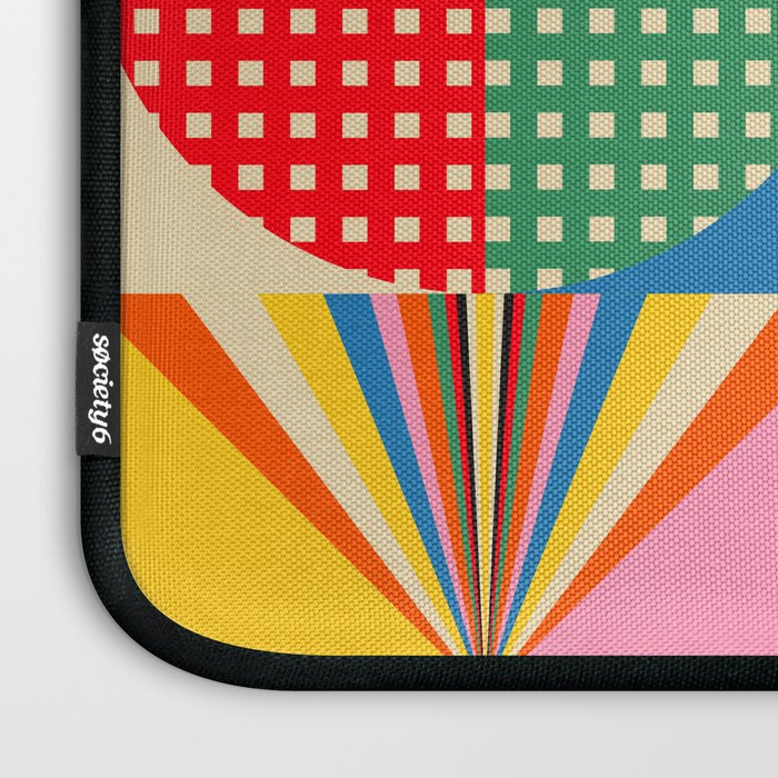 Sonia Delaunay Inspired Abstract Geometry Laptop Sleeve Gallery Image 3