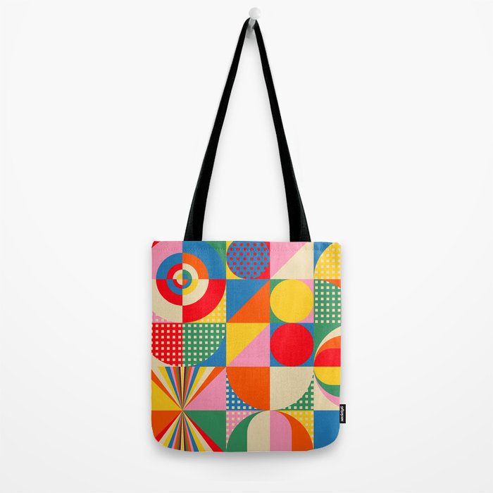 Sonia Delaunay Inspired Abstract Geometry Tote Bag Gallery Image 2