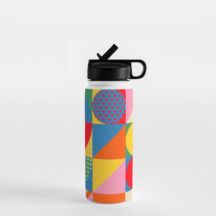 Sonia Delaunay Inspired Abstract Geometry Water Bottle Gallery Image 1