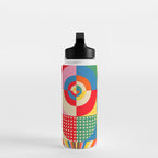 Sonia Delaunay Inspired Abstract Geometry Water Bottle Gallery Image 3