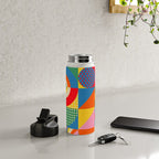 Sonia Delaunay Inspired Abstract Geometry Water Bottle Gallery Image 4